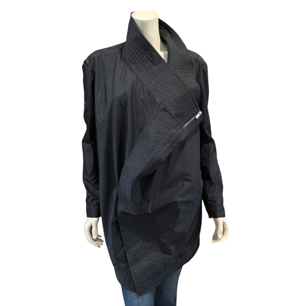 BCBG MaxAzria Asymmetrical Maternity Raincoat